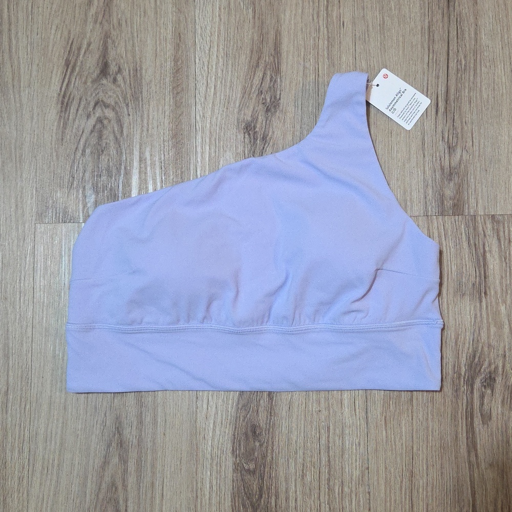 Lululemon Align Asymmetrical Bra *Light Support C/D Cup Lilac Smoke Size 14 NWT
